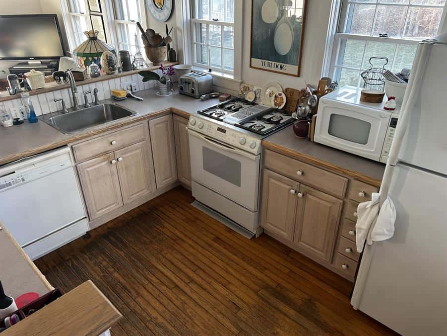 before photo of kitchen refresh renovation project